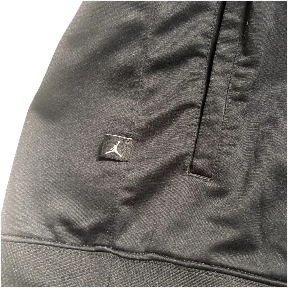 Jordan Men's Black White Dri Fit Track Suit Jacket Basketball Athletic‎ Sz Large